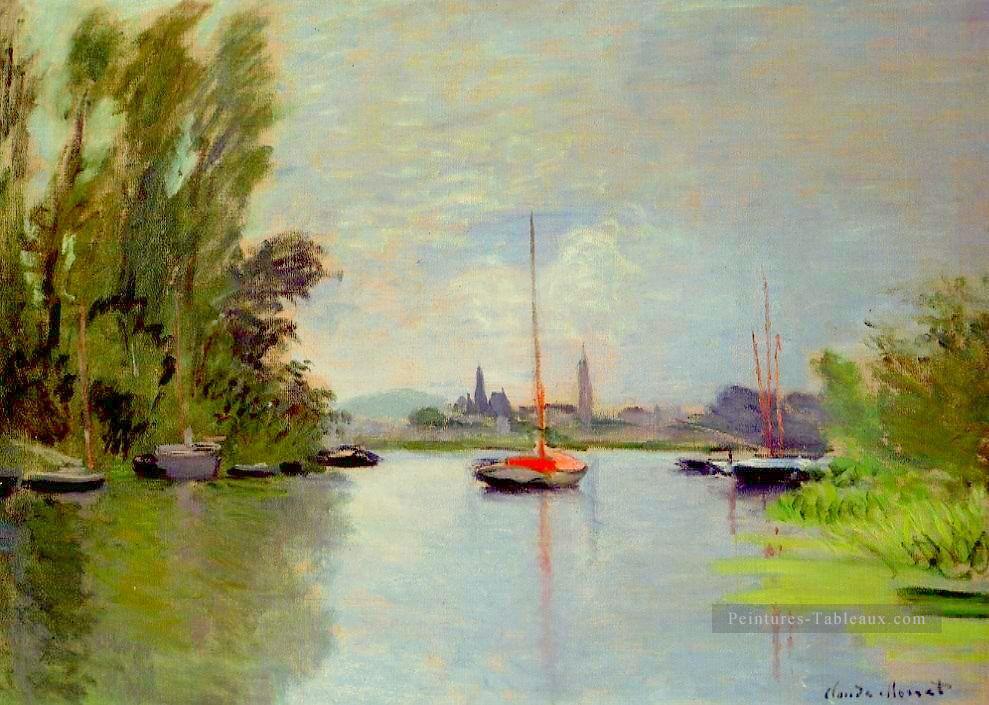 Argenteuil vu du petit bras de la Seine Claude Monet Peintures à l'huile
